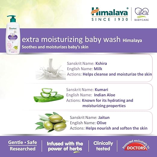 Himalaya Baby Care Extra Moisturizing Baby Wash, 200ml Himalaya Baby Care Extra Moisturizing Baby Wash, 200ml